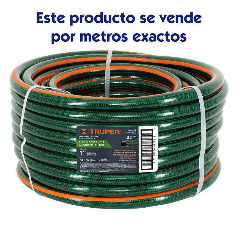 Manguera Para Compresor Reforzada Estándar De 1/4 Plg 284 Psi - Truper -  Cemaco