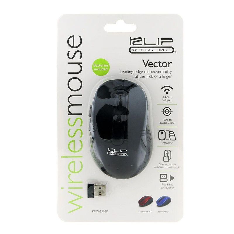 Mouse Óptico Inalámbrico Ambidiestro - Klipxtreme Varios Colores