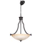 Lámpara Colgante 'Colonial' Chocolate/Amarilla 3Bombillosx60Wmax - Zlumini