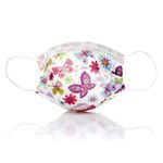 Mascarilla Desechable Para Niños Mariposas Blanca- Koala