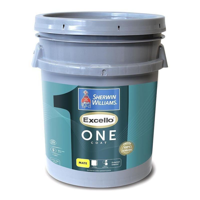 Excello One Coat Blanco Mate 5 Gal - Sherwin Williams
