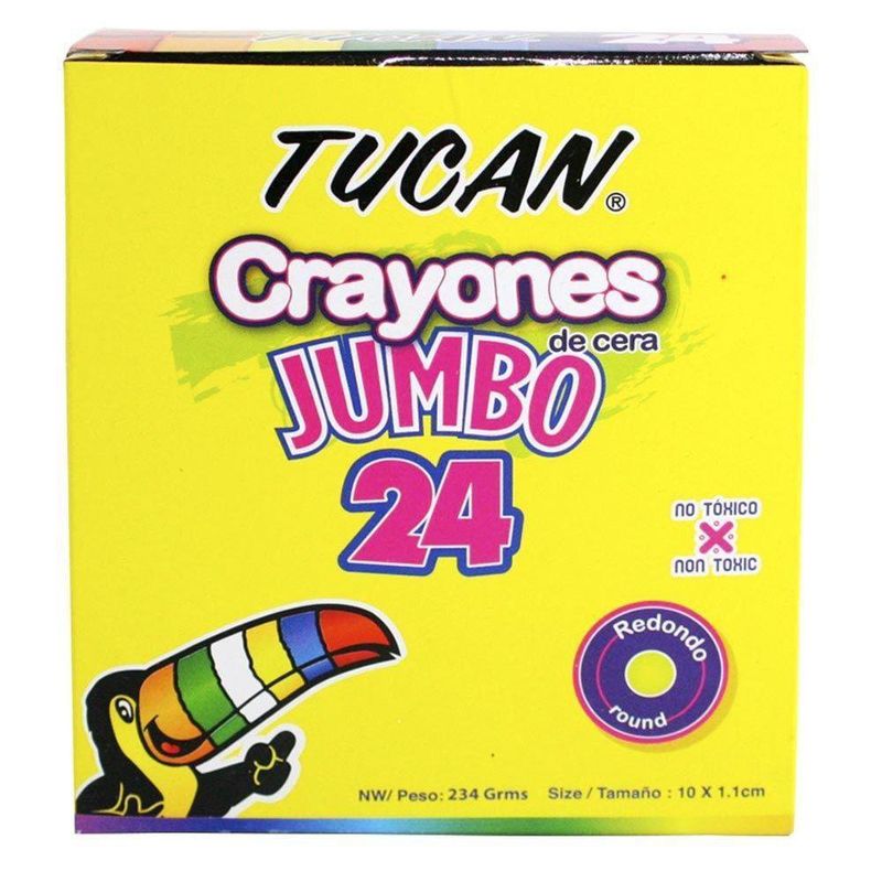 Crayón De Cera Jumbo 24 Colores - Tucan
