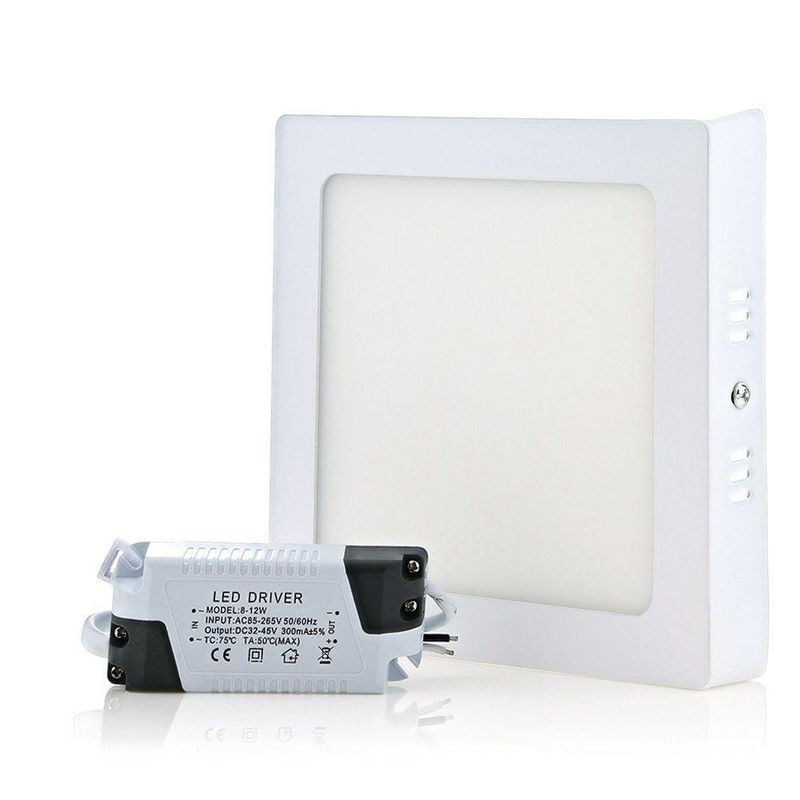 Lámpara Cuadrada Con Bombilla Led De Sobreponer De 12 W - Tecnolite