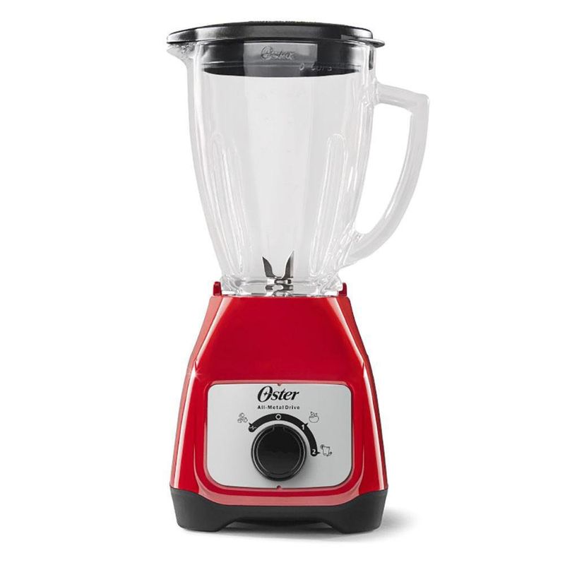 Licuadora Roja Con Vaso De Vidrio 2 Velocidades - Oster