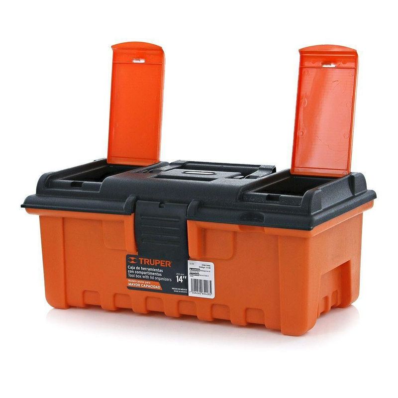 Caja 14 Plg Con Compartimentos Naranja - Truper