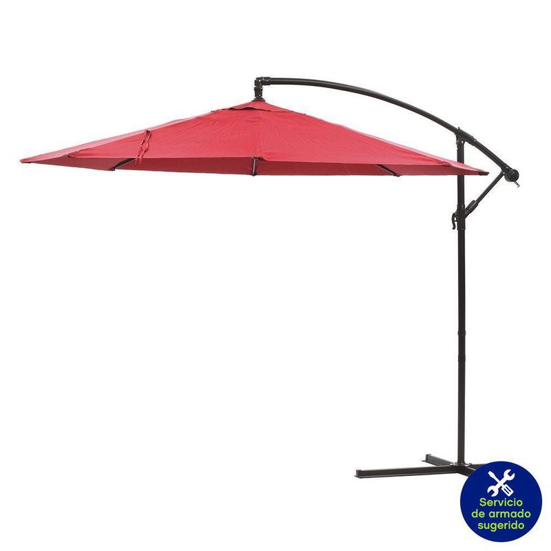 Sombrilla Tipo Banana 3 M Para Exterior - Z Varios Colores