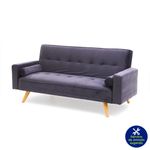 Sofá Cama con Apoya Brazos Gris - Z