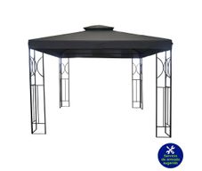 Toldo con Columnas Metálicas 3 x 3 Metros Color Gris