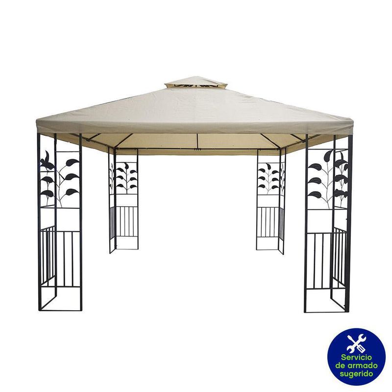 Toldo Columnas Hojas Beige - Solaris