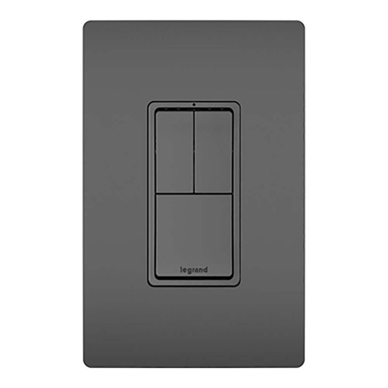 Interruptor 3 Vías Doble Negro - Legrand
