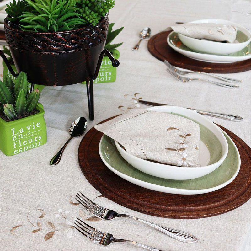 Plato Base 32 Cm Roble Oscuro