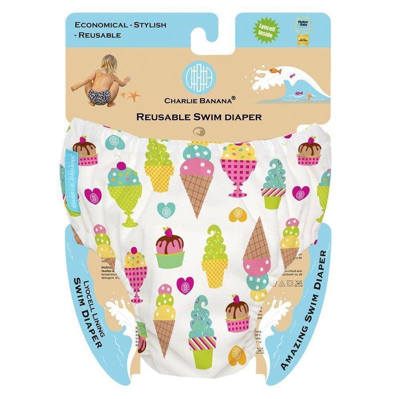 Pañal Reusable Para Nadar Helados Talla XL - Charlie Banana