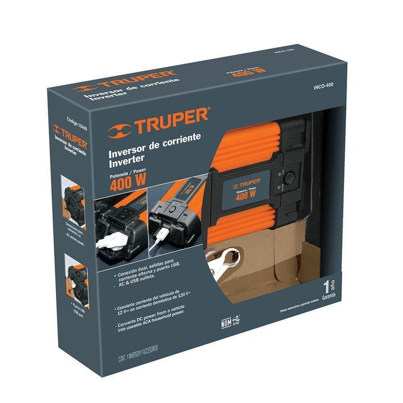 Inversor de Corriente 400 W - Truper