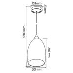 Lámpara Colgante Blanca 1Bombillox60Wma - Tecnolite