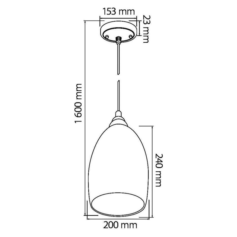 Lámpara Colgante Blanca 1Bombillox60Wma - Tecnolite