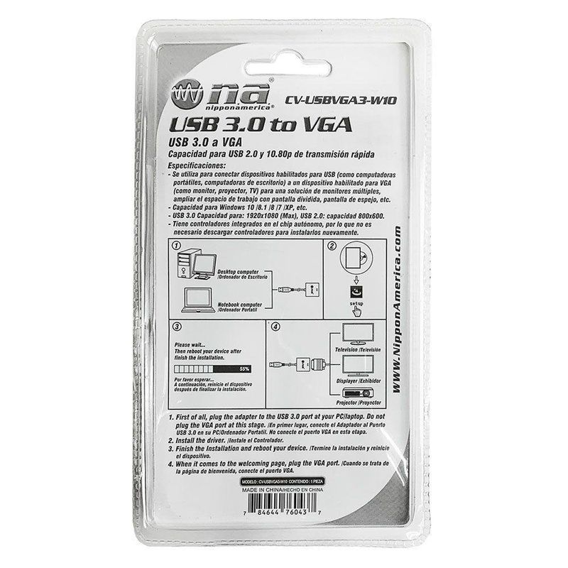 Convertidor De Usb 3.0 A Vga - Nippon America