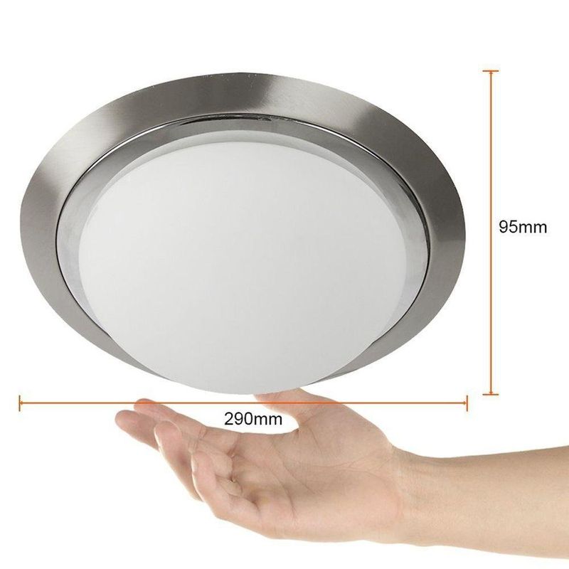 Plafón De Techo Plateado 1 Luz - Tecnolite