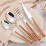 Set Cubiertos De Acero Inoxidable 16 Pz - Toscana