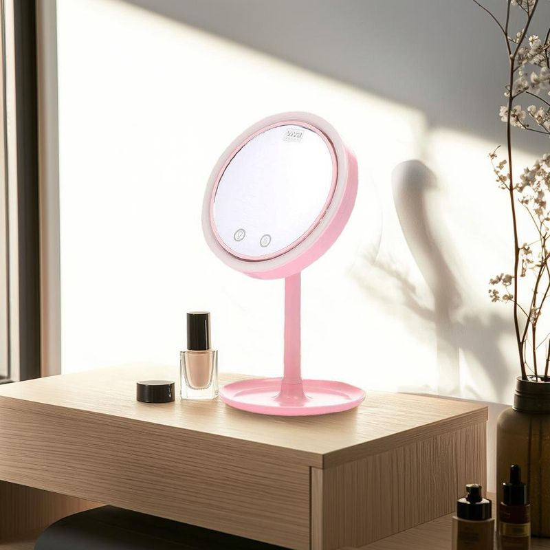 Espejo Giratorio con Luz Led y Ventilador