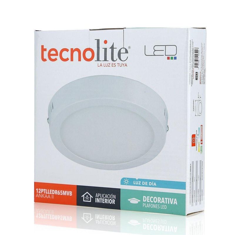 Lámpara Circular Con Bombilla Led De Sobreponer De 12 W - Tecnolite