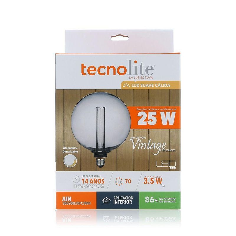 Bombilla Globo Vintage E27 De 3.5 W - Tecnolite