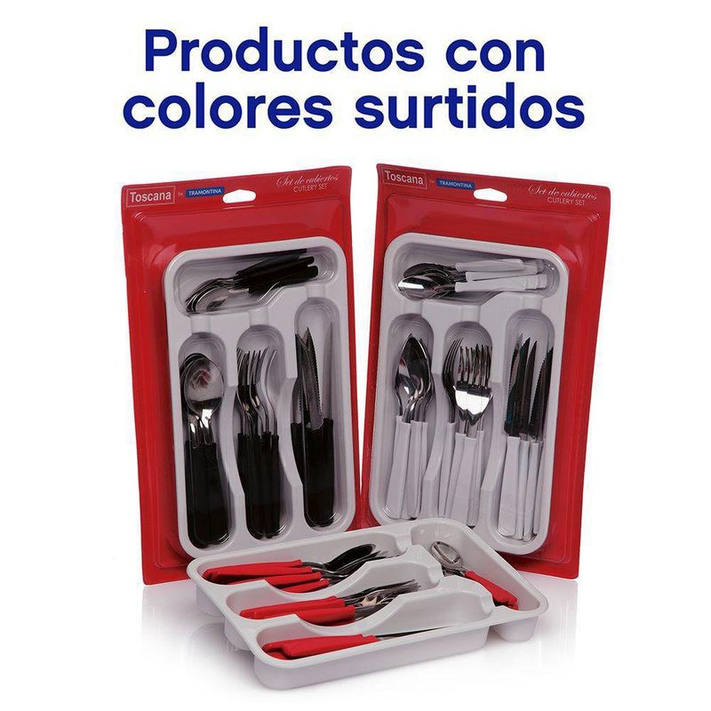 Set De Cubiertos 24 Piezas New Color - Toscana By Tramontina