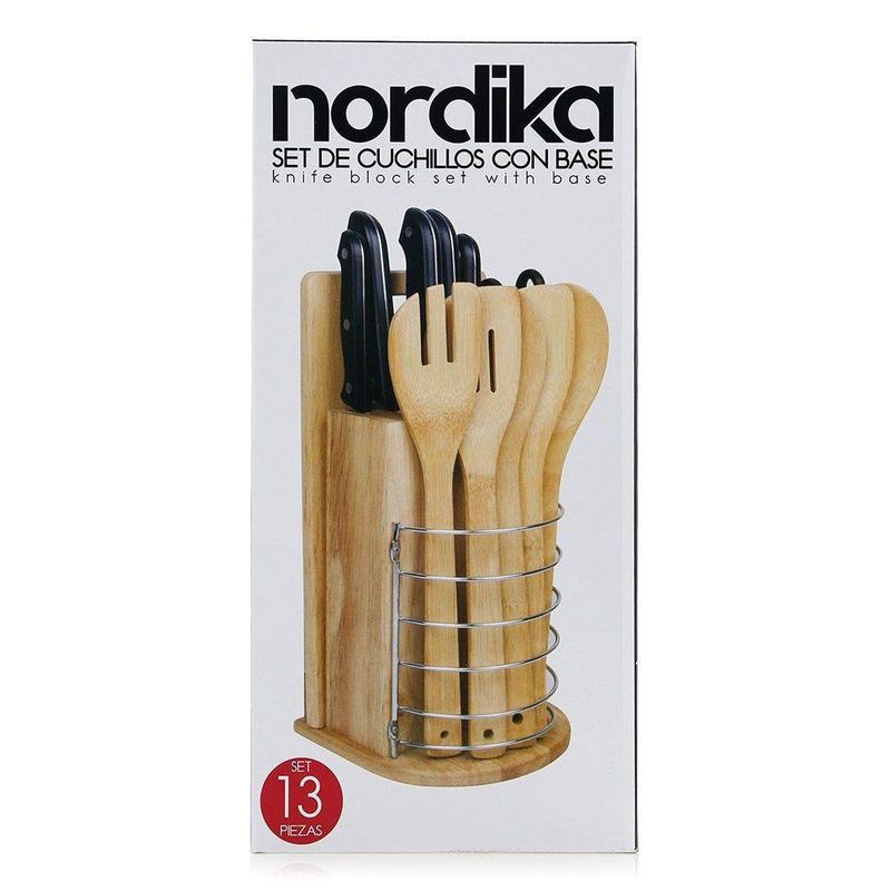 Set De 5 Cuchillos Con Block - Nordika - Cemaco