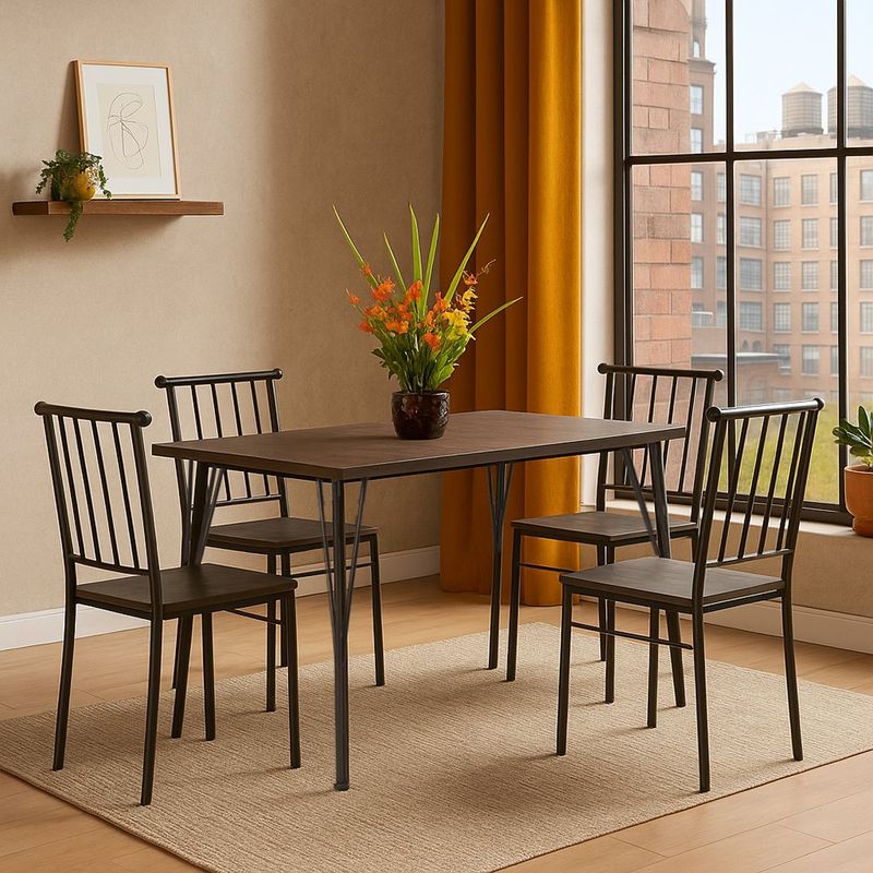 Comedor Rectangular Happy Café 4 Sillas