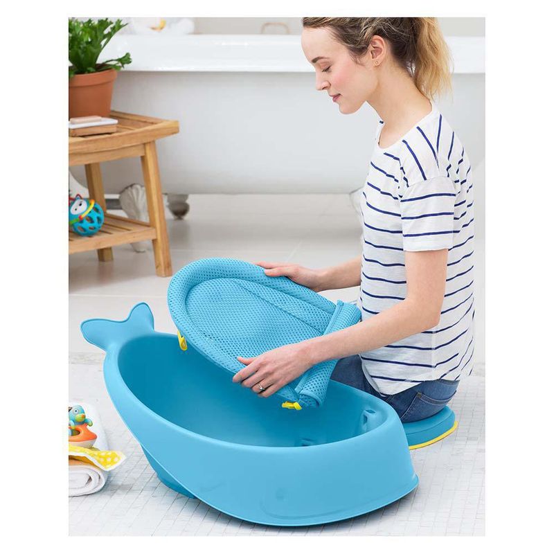 Cojín de baño Moby para lavabo de Skip Hop azul medio liso - Skip Hop