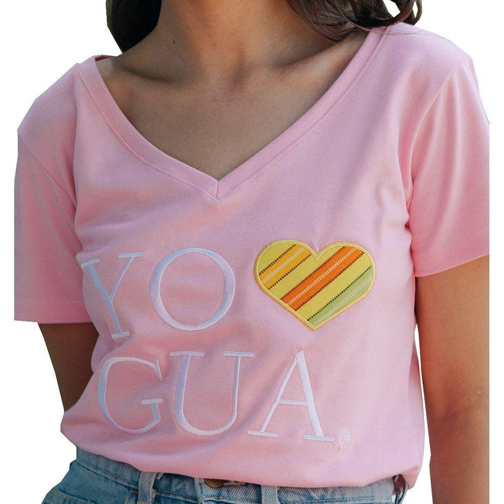 Blusa Rosada XS Diseño Yo Amo Gua - Cemaco