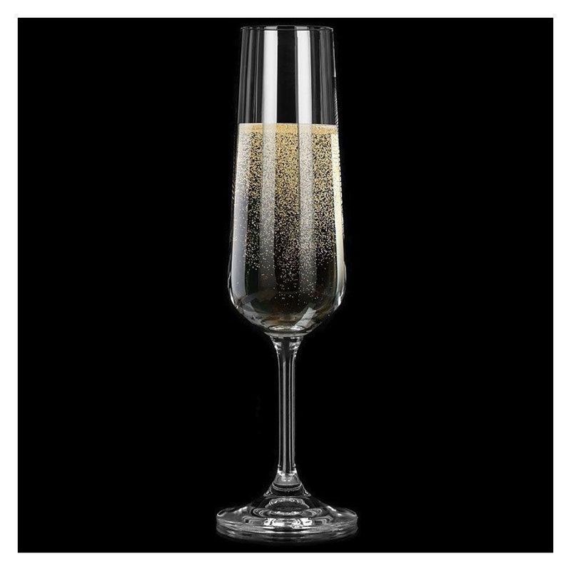 Copas Para Champagne Colores Individuales Vidrio 7 Pzas