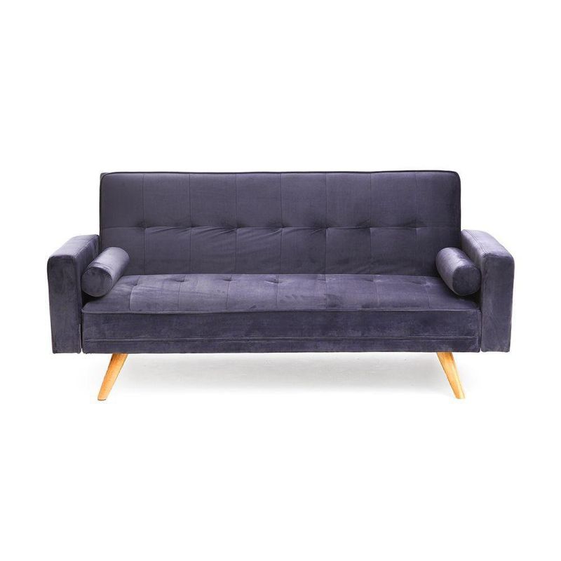 Sofá Cama con Apoya Brazos Gris - Z