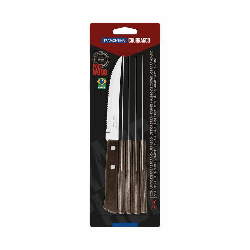 Set De 6 Cuchillos Para Churrasco - Tramontina