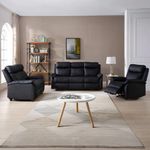 Set de Sala Negro 3 Pzas