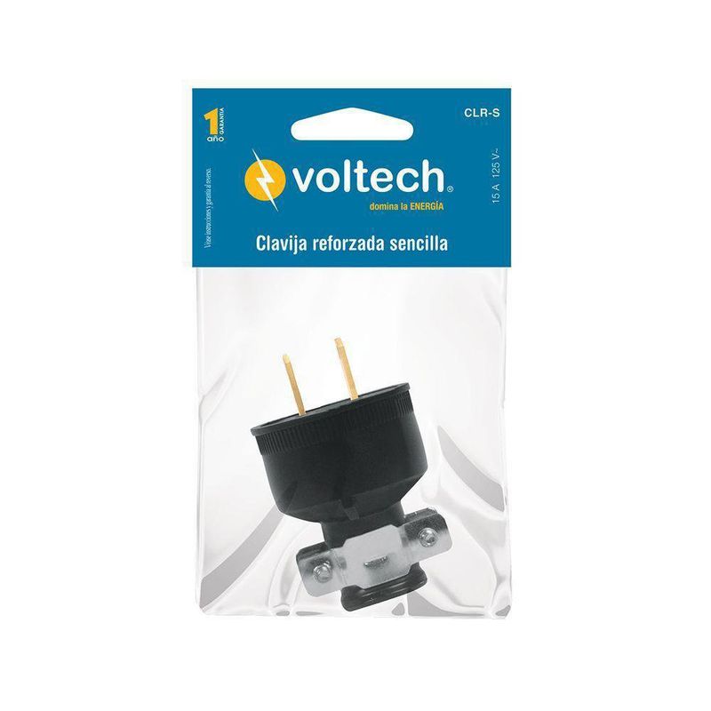 Espiga Tipo A De 125 V Y 15 A Negra - Volteck