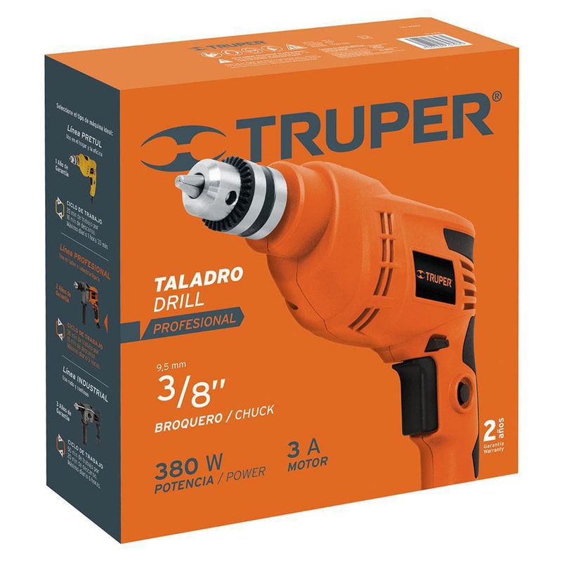 Taladro Profesional 380 W 3/8 - Truper