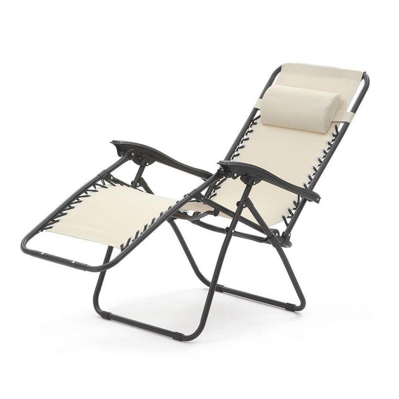 Silla  De Exterior De Descanso Plegable Beige - Z