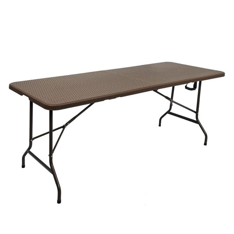 MESA PLEGABLE 180 CM RATAN MARRON (MPRR180) maletin RC – BigCenter