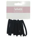 Set 12 Bandas Negro Para Cabello - Viva