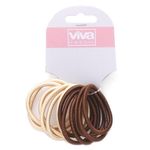 Set 12 Pzs Liga Para El Cabello Café - Viva