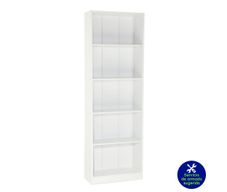 Librera Blanca de 5 Niveles 60x23.6x182 Cm - Z
