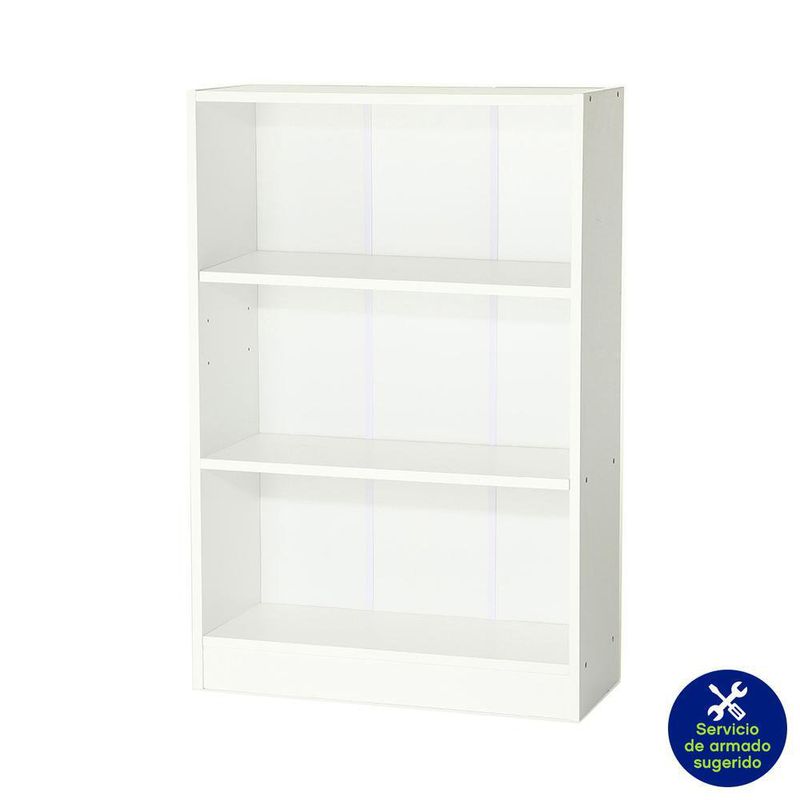 Librera Blanca De 3 Niveles - Zmobili