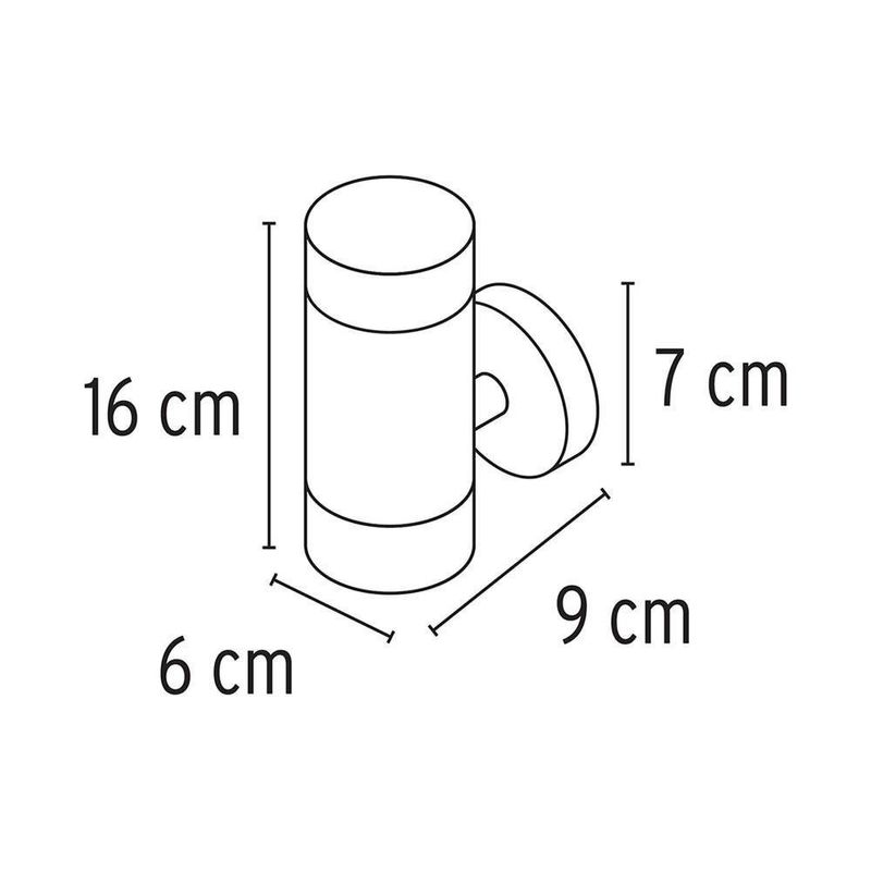 Lámpara De Pared Para Exterior Negro 2 Spots - Volteck
