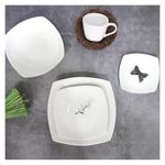 Vajilla 30 Pzas Blanca Porcelana - Toscana