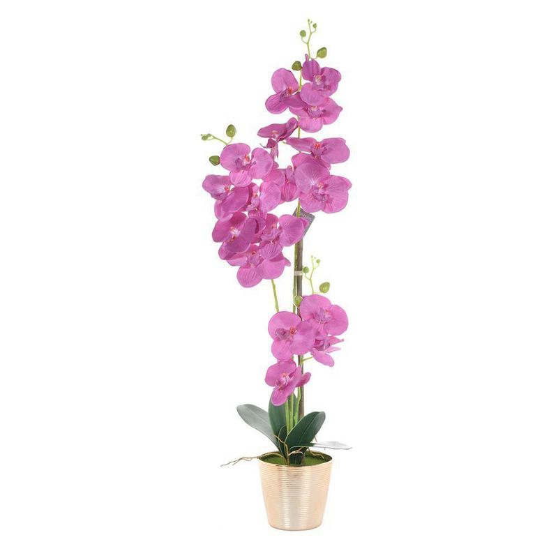 Flor Orquídea Fucsia Con Pote 40 Cm - Concepts