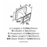 Perilla Amerock Candler 32 Mm Zinc