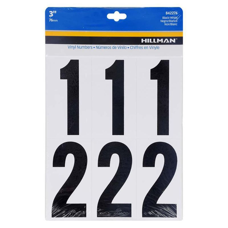 Stickers Negro Auto Adhesivo 3 Plg 23 Pzs - Hillman