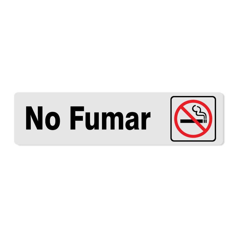 Rótulo No Fumar 5.1X20.3 Cm - Foto Metal