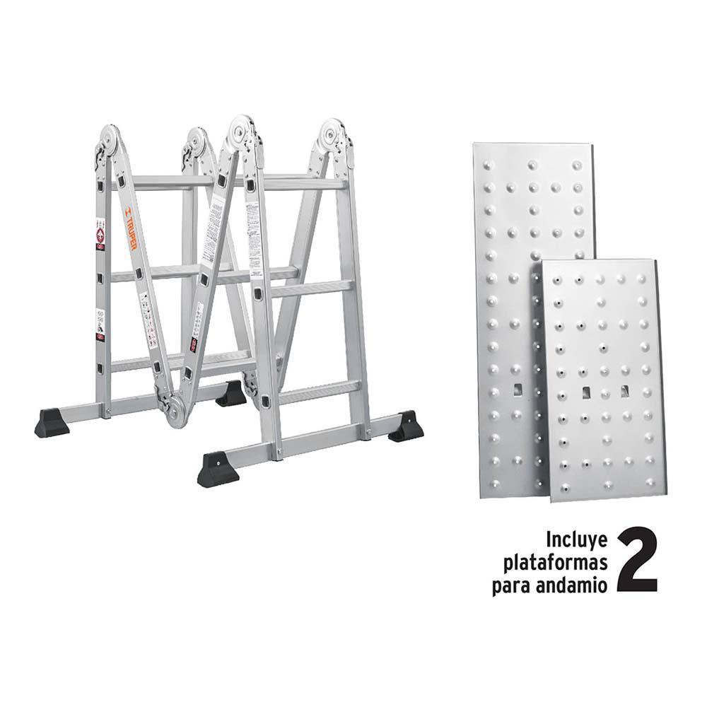 Escalera de aluminio / Estribo 2 peldaños Carga máx. 125 kg Plegable Pies  antideslizantes BRIXO