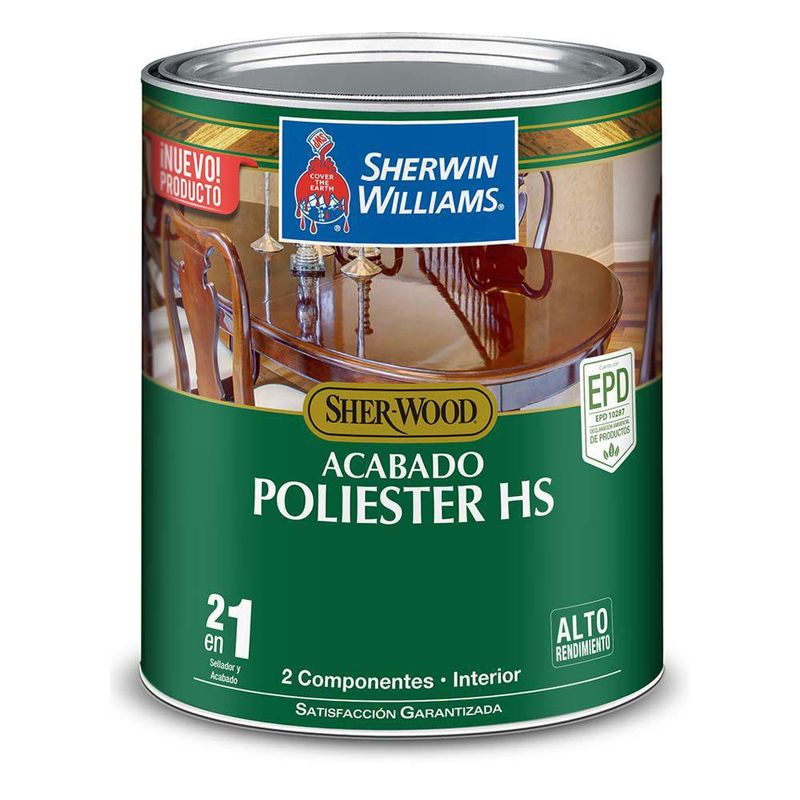 Acabado Poliéster Hs Brillante 1/4 Gal - Sherwin Williams